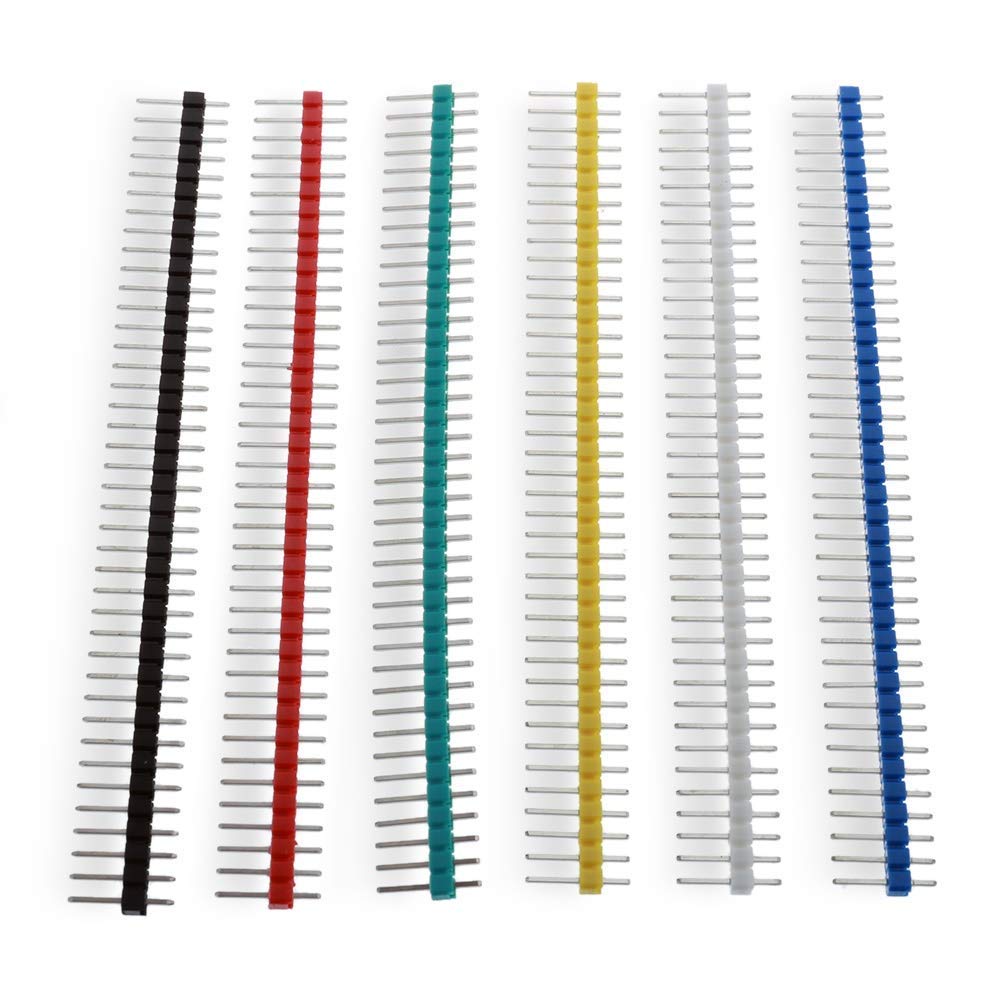 ZXY-NAN Multicolor 2.54mm 1x40 Pin Breakaway Straight Male Header